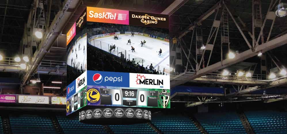 Rendering of the SaskTel Centre score clock